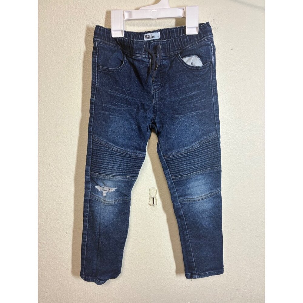 Epic Threads Denim Blue Jeans Distressed Grunge Skater Y2K Boys Size 6